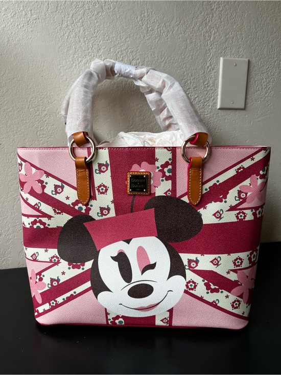 Dooney & Bourke Handbags - Dooney & Bourke Disney Parks Epcot Minnie Mouse United Kingdom Pink Tote Bag NWT